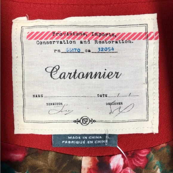 Cartonnier Anthropologie Red Jacket
Blazer NWT - Picture 7 of 11